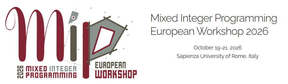 Mixed Integer Programming (MIP) European Workshop 2026 Rome, Italy